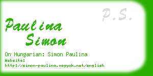paulina simon business card